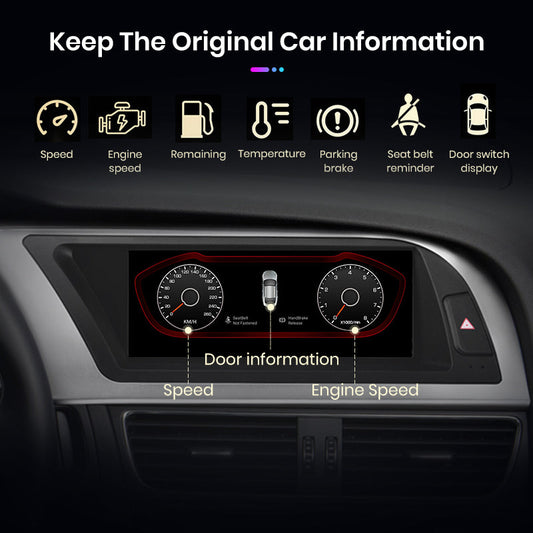 Junsun 8,8 cala Bezprzewodowe CarPlay i Android Auto Radio Multimedialne dla Audi A4 A4L B8 2009-2016 Nawigacja Autoradio