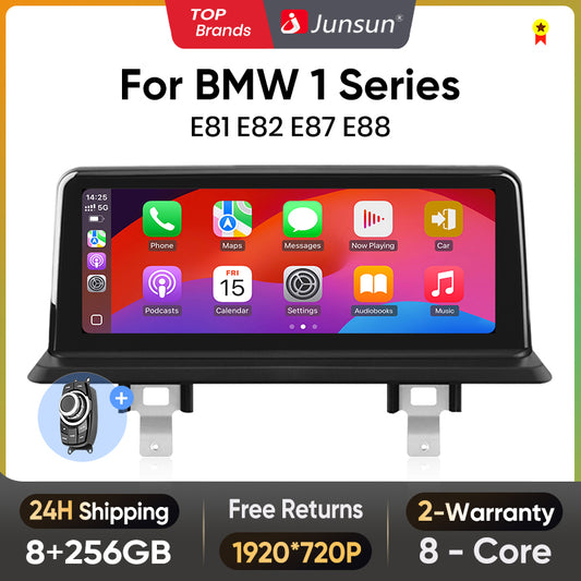 Junsun AI Głos Bezprzewodowe CarPlay Radio Samochodowe Multimedia dla BMW E81 E82 E87 E88 2005-2012 DSP GPS 8 Rdzeni GPS Autoradio