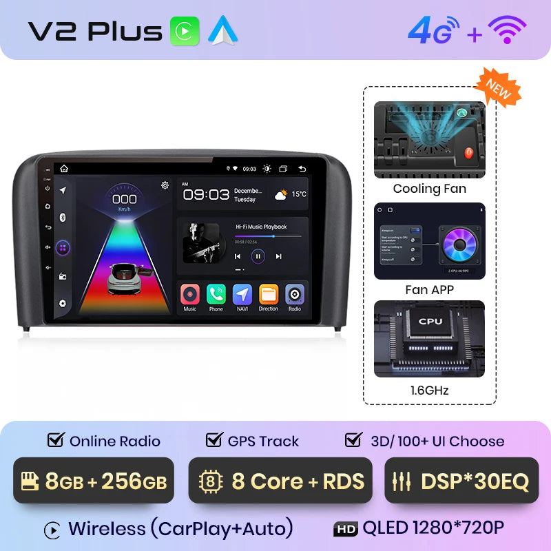 Junsun V1 Pro For Volvo S80 1998 - 2006 Android Car Radio Car video players CarPlay Android Auto GPS No 2 din 2din DVD Junsun Official Store