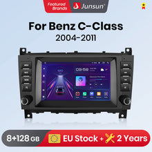 Junsun AI voice 4G LTE bezprzewodowe CarPlay Android Auto Radio dla Mercedes Benz Klasy C W203 W209 C180 W219 2004-2011 Inteligentne systemy samochodowe Odtwarzacz multimedialny Stereo RDS BT 2 din autoradio GPS Navi ekran