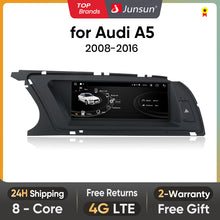 Junsun Wireless CarPlay Android Auto Car Radio For Audi A5 2009 2010 2011 2012-2016 8 core 4G WiFi BT GPS Touch Screen Autoradio