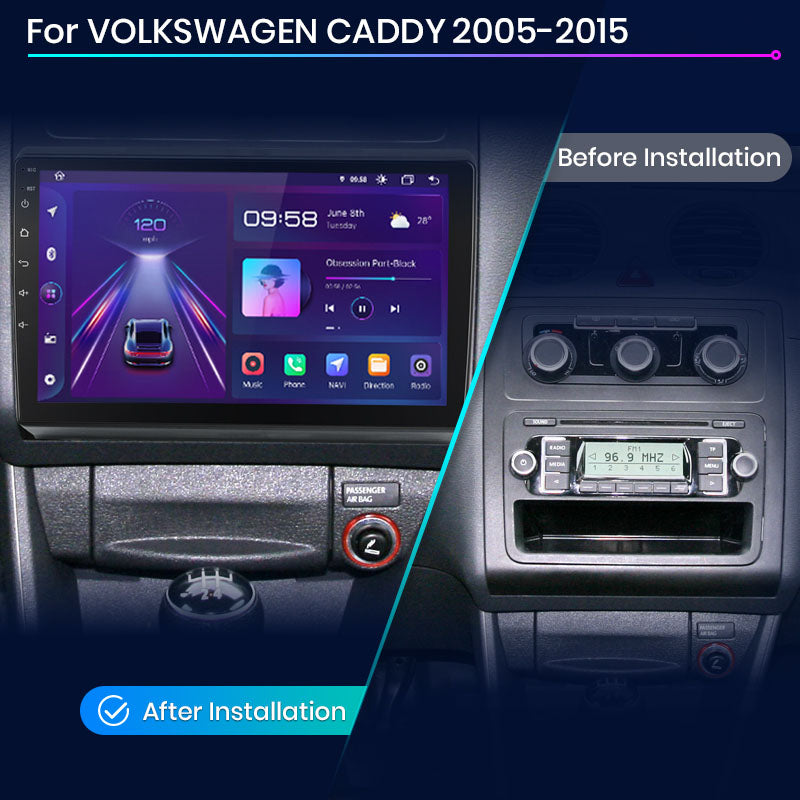 Junsun AI Voice 2 din Android Auto Radio dla VOLKSWAGEN CADDY 2005-2015 Carplay 4G Car Multimedia GPS 2din autoradio