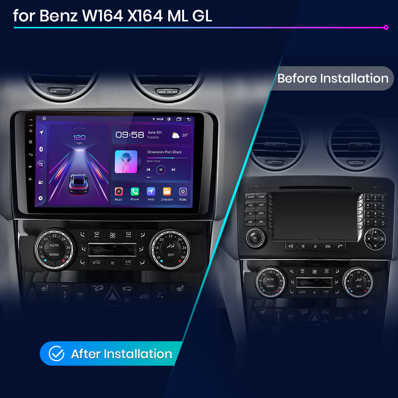 Junsun AI Voice 2 din Android Auto Radio dla Mercedes Benz M-Class W164 GL-Class X164 ML GL Carplay 4G Car Multimedia GPS 2din autoradio
