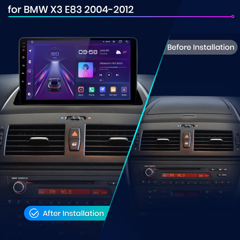 Junsun AI Voice 2 din Android Auto Radio dla BMW X3 E83 2003 - 2011 Carplay 4G Car Multimedia GPS 2din autoradio