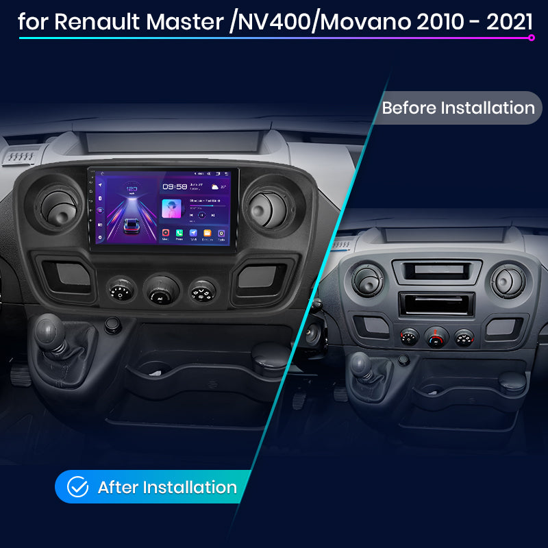 Junsun AI Voice 2 din Android Auto Radio do Renault Master Nissan NV400 Opel Movano 2010 - 2021 Carplay 4G Car Multimedia GPS 2din autoradio