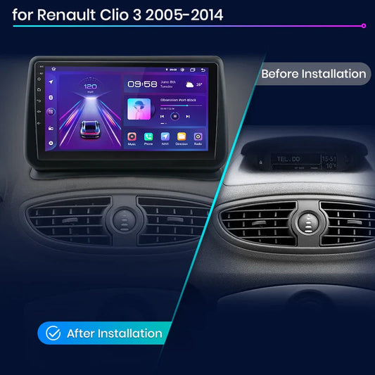 Junsun AI Voice 2 din Android Auto Radio do Renault Clio 3 2005 2006-2014 Carplay 4G Car Multimedia GPS 2din autoradio