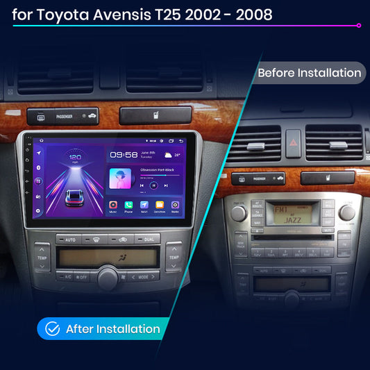 Junsun AI Voice 2 din Android Auto Radio dla Toyota Avensis T25 2002 - 2008 Carplay 4G Car Multimedia GPS 2din autoradio
