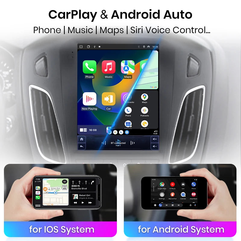 Junsun dla Tesli Styl Android Auto 4G Bezprzewodowe Carplay DSP Radio Odtwarzacz Multimedialny dla Forda Focus MK 3 2012-2017 bez 2din