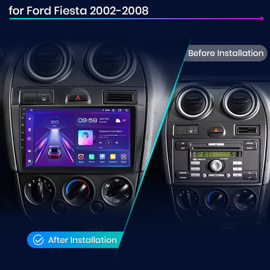 Junsun AI Voice 2 din Android Auto Radio dla Forda Fiesta Mk VI 5 Mk5 2002 2003 - 2007 2008 Carplay 4G Car Multimedia GPS 2din autoradio