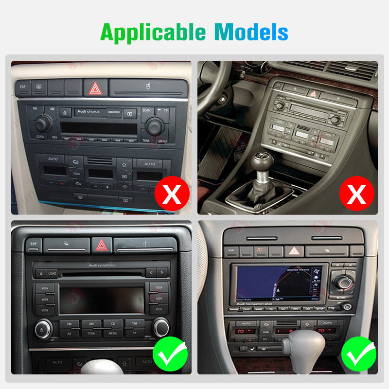 Junsun AI voice 4G LTE bezprzewodowe CarPlay Android Auto Radio do Audi A4 B9 B8 B7 B6 S4 RS4 SEAT Exeo Inteligentny system multimedialny Odbiornik stereo RDS BT 2 din autoradio GPS Navi ekran