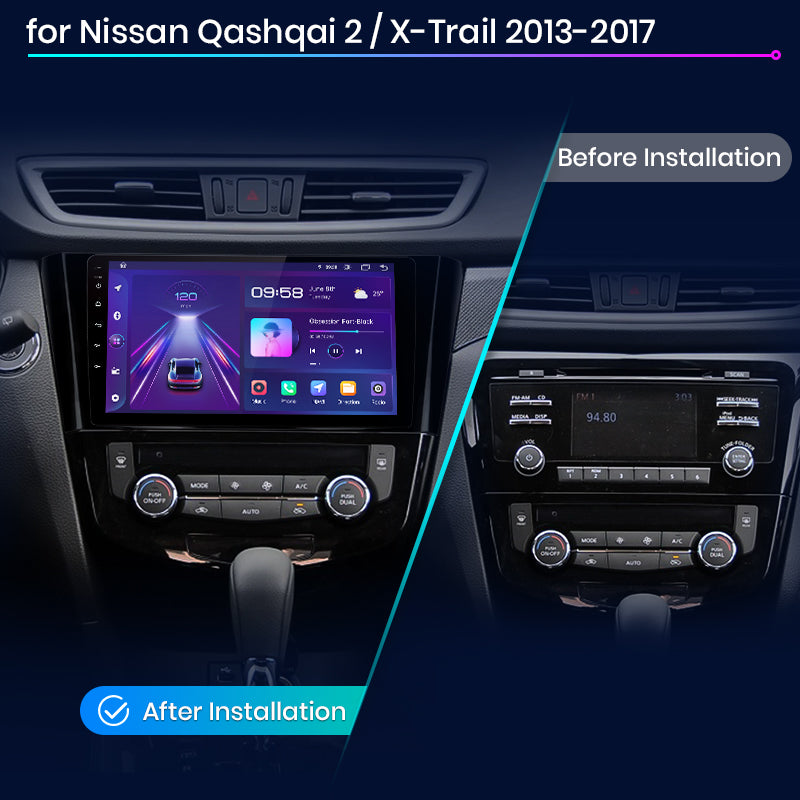 Junsun Bezprzewodowe CarPlay Radio Multimedialne Dla Nissana Qashqai J11 X-Trail T32 2013-2017 Android Auto GPS Autoradio Samochodowe Inteligentne