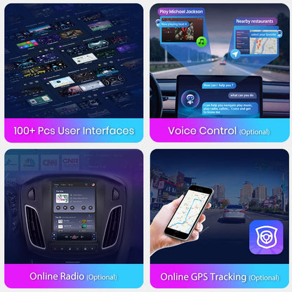 Junsun dla Tesli Styl Android Auto 4G Bezprzewodowe Carplay DSP Radio Odtwarzacz Multimedialny dla Forda Focus MK 3 2012-2017 bez 2din