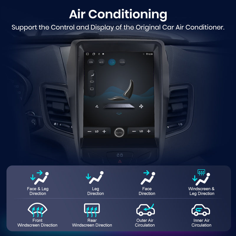 Junsun Bezprzewodowe CarPlay Radio Multimedialne Dla Forda Fiesta MK7 2009-2016 Android Auto GPS Autoradio Inteligentne Systemy Samochodowe