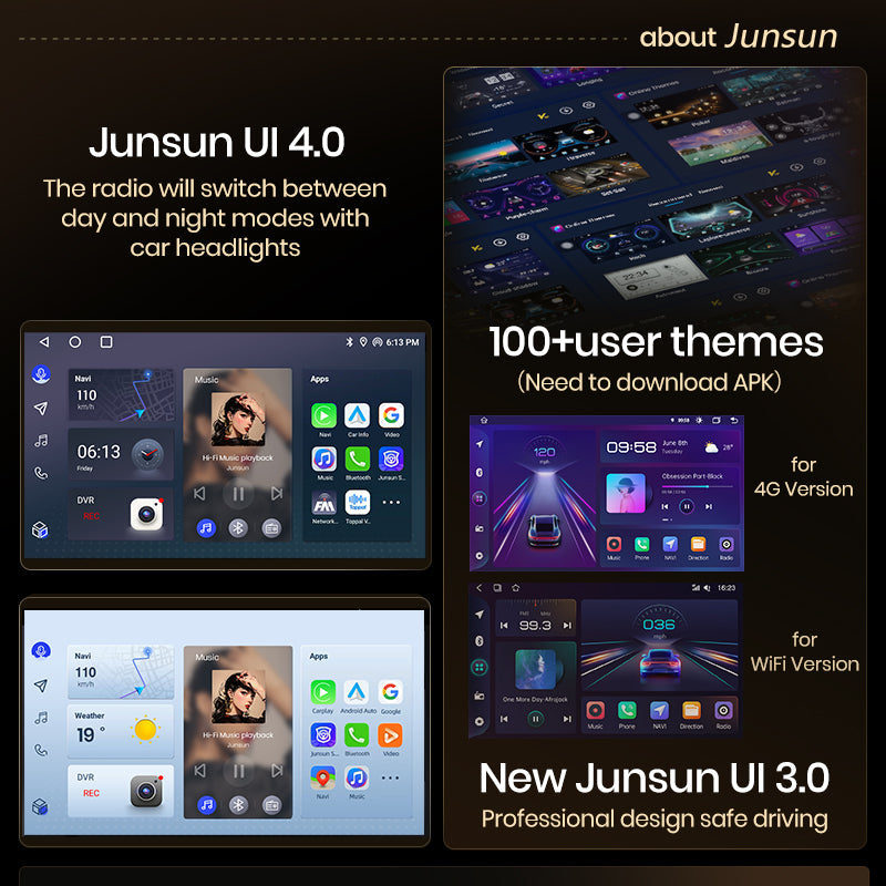 Junsun AI voice 4G LTE bezprzewodowy CarPlay Android Auto Radio do Fiata/Linei/Punto Evo 2012-2015 Inteligentny system multimedialny Odtwarzacz stereo RDS BT 2 din autoradio GPS Navi ekran