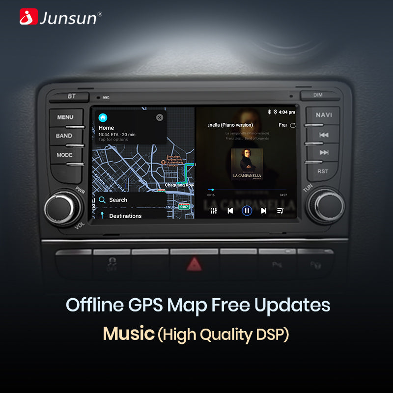 Junsun AI głos 4G LTE bezprzewodowe CarPlay Android Auto Radio dla Fiata Grande Punto 2005-2012 Inteligentne systemy samochodowe Odtwarzacz multimedialny Stereo RDS BT 2 din autoradio GPS Navi ekran