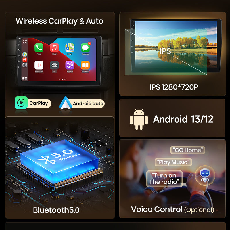 Junsun AI voice 4G LTE bezprzewodowe CarPlay Android Auto Radio do Audi A4 B9 B8 B7 B6 S4 RS4 SEAT Exeo Inteligentny system multimedialny Odbiornik stereo RDS BT 2 din autoradio GPS Navi ekran