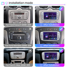 Junsun AI voice 4G LTE bezprzewodowy CarPlay Android Auto Radio do Ford Focus S-Max Mondeo Galaxy C-Max Kuga Inteligentny system multimedialny Odtwarzacz stereo RDS BT 2 din autoradio GPS Navi ekran