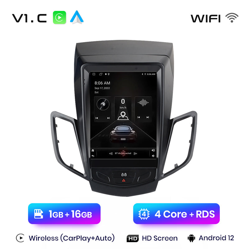 Junsun Bezprzewodowe CarPlay Radio Multimedialne Dla Forda Fiesta MK7 2009-2016 Android Auto GPS Autoradio Inteligentne Systemy Samochodowe