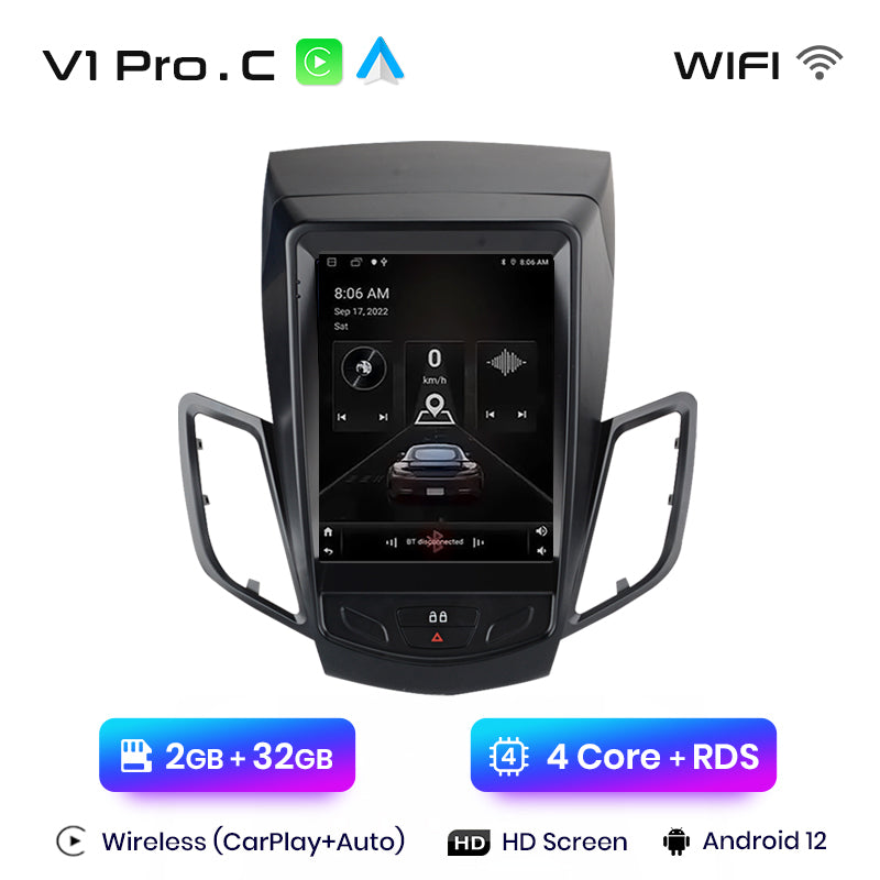 Junsun Bezprzewodowe CarPlay Radio Multimedialne Dla Forda Fiesta MK7 2009-2016 Android Auto GPS Autoradio Inteligentne Systemy Samochodowe