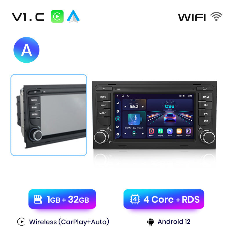 Junsun AI voice 4G LTE bezprzewodowe CarPlay Android Auto Radio do Audi A4 B9 B8 B7 B6 S4 RS4 SEAT Exeo Inteligentny system multimedialny Odbiornik stereo RDS BT 2 din autoradio GPS Navi ekran