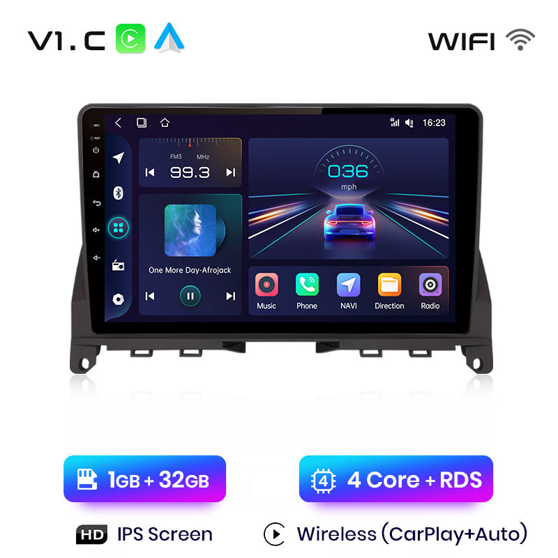 Junsun AI Voice 2 din Android Auto Radio dla Mercedes Benz C Class 3 W204 S204 2006 - 2011 Carplay 4G Car Multimedia GPS 2din autoradio