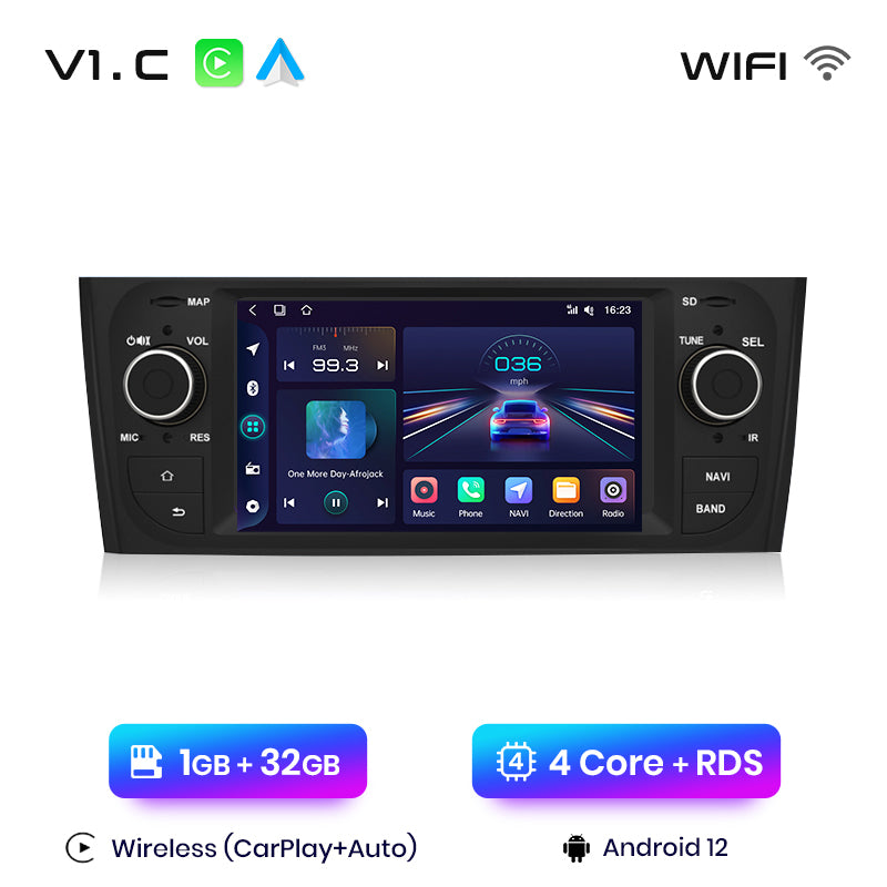 Junsun AI głos 4G LTE bezprzewodowe CarPlay Android Auto Radio dla Fiata Grande Punto 2005-2012 Inteligentne systemy samochodowe Odtwarzacz multimedialny Stereo RDS BT 2 din autoradio GPS Navi ekran