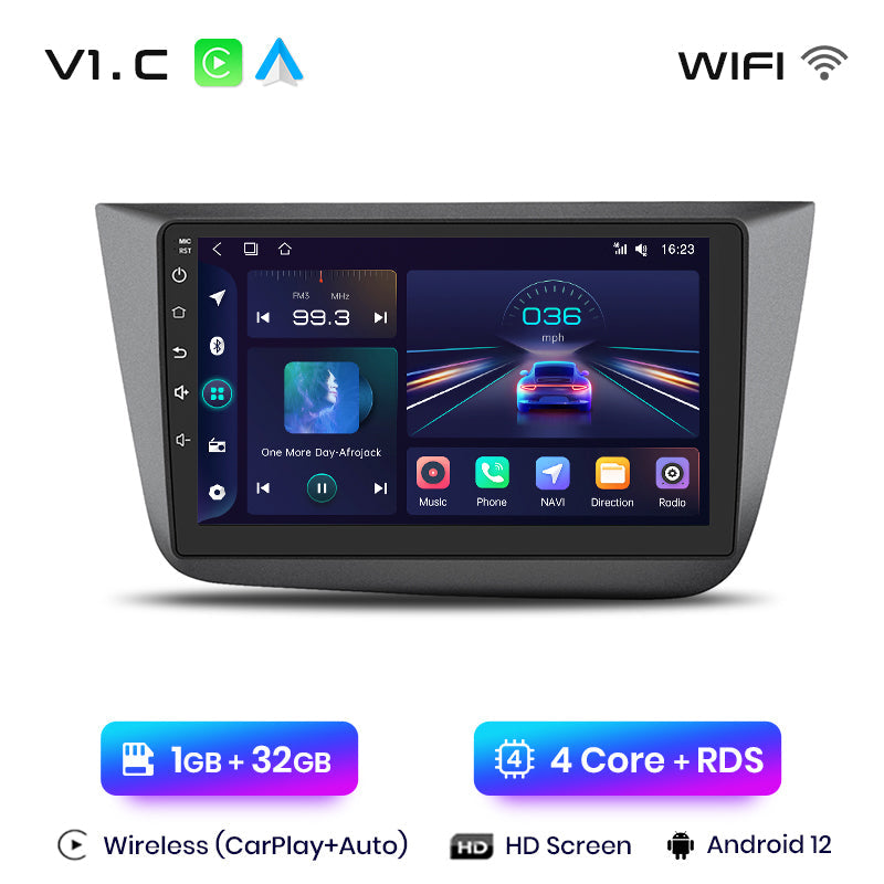 Junsun V1 AI Głosowa Bezprzewodowa CarPlay Android Auto Radio do Seat Altea 2004-2015 Toledo 3 4G Samochodowy Multimedialny GPS 2din autoradio