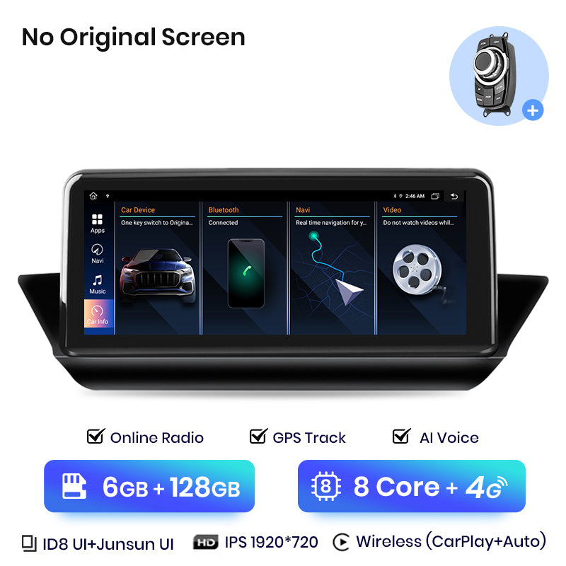 Junsun AI Głos Bezprzewodowe CarPlay Radio Samochodowe Multimedia Dla BMW X1 E84 2009 2010 2011-2015 DSP Android Auto GPS 8 rdzeni autoradio