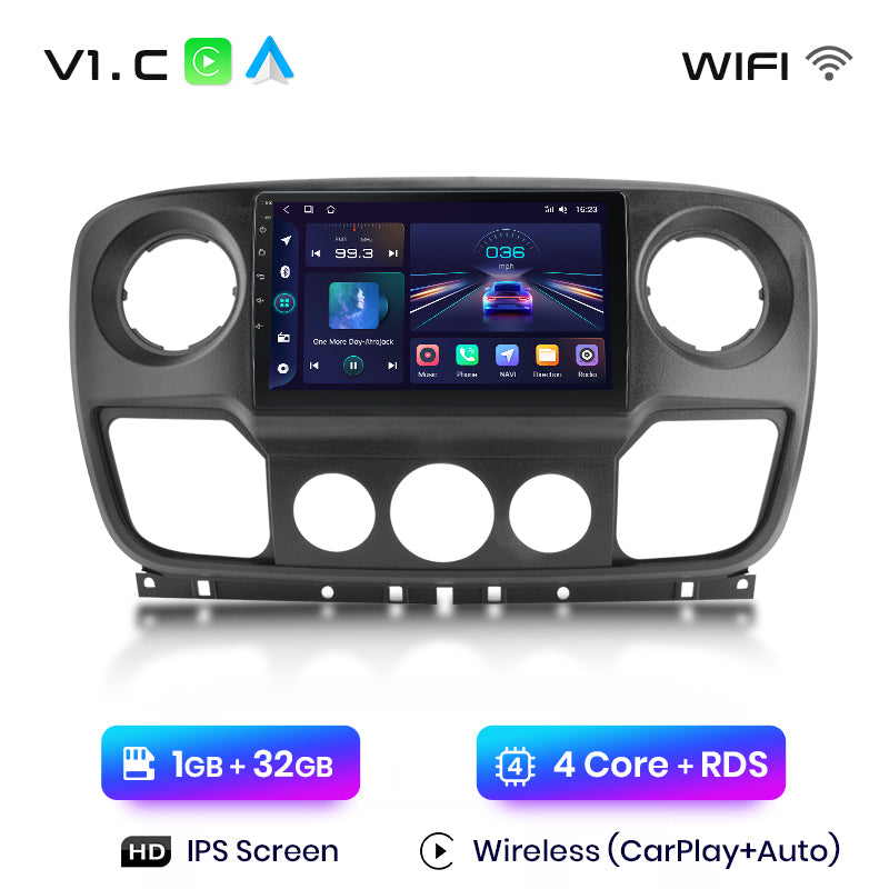 Junsun AI Voice 2 din Android Auto Radio do Renault Master Nissan NV400 Opel Movano 2010 - 2021 Carplay 4G Car Multimedia GPS 2din autoradio