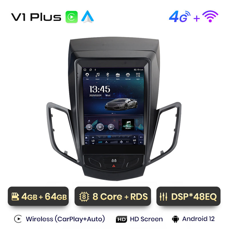 Junsun Bezprzewodowe CarPlay Radio Multimedialne Dla Forda Fiesta MK7 2009-2016 Android Auto GPS Autoradio Inteligentne Systemy Samochodowe