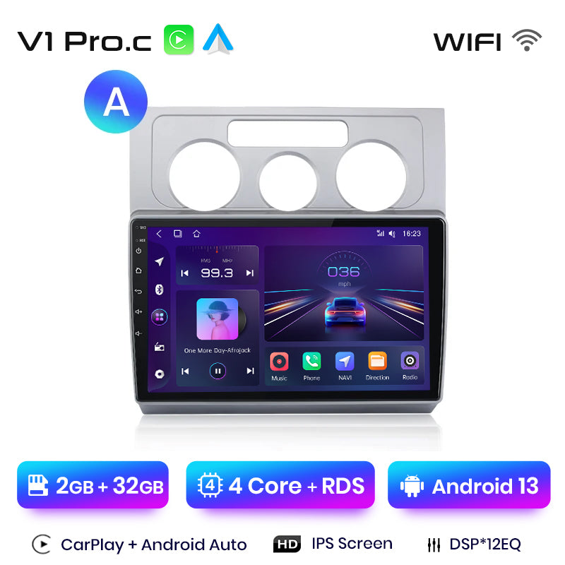 Junsun AI Voice 2 din Android Auto Radio dla Volkswagen Touran 1 2003 - 2010 Carplay 4G Car Multimedia GPS 2din autoradio