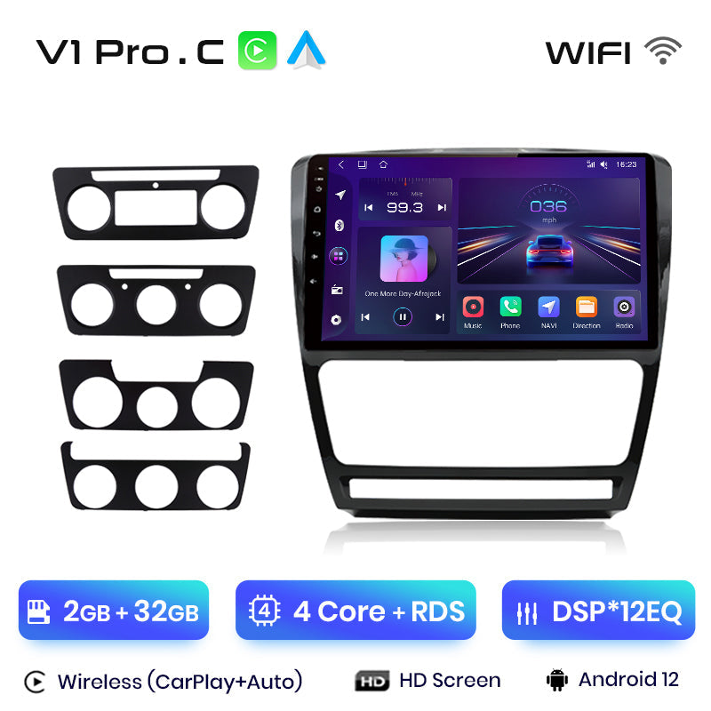 Junsun AI Voice 2 din Android Auto Radio dla Skoda Octavia 2 A5 2008-2013 Carplay 4G Car Multimedia GPS 2din autoradio