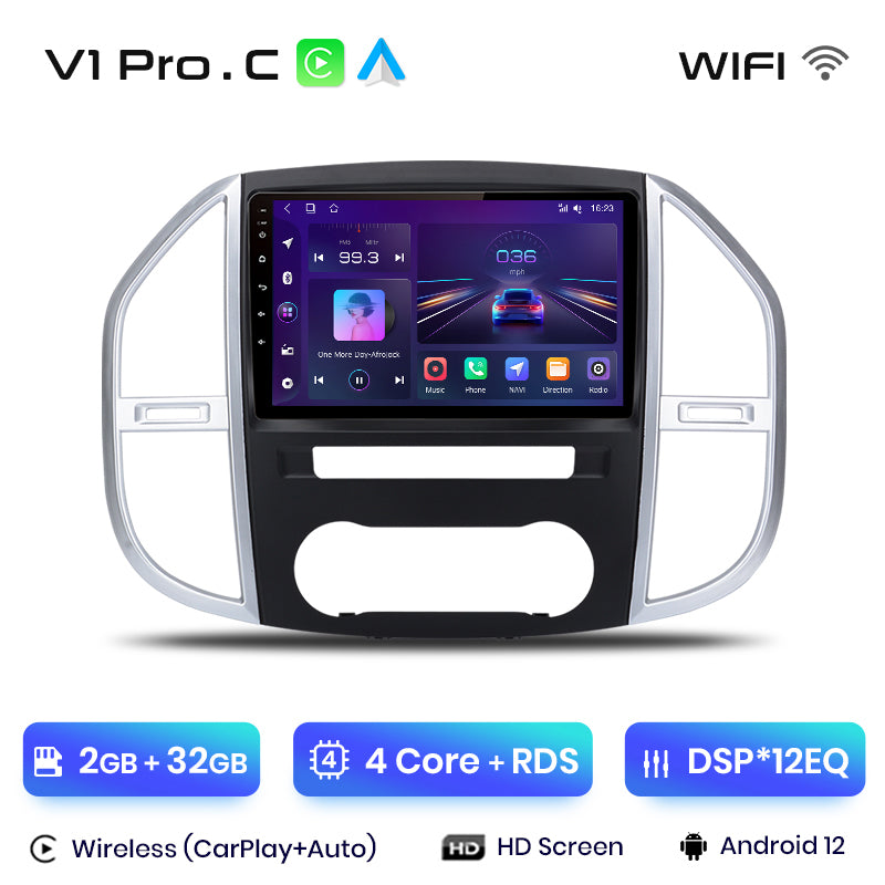 Junsun AI Voice 2 din Android Auto Radio dla Mercedes Benz Vito W447 2014-2020 Carplay 4G Car Multimedia GPS 2din autoradio
