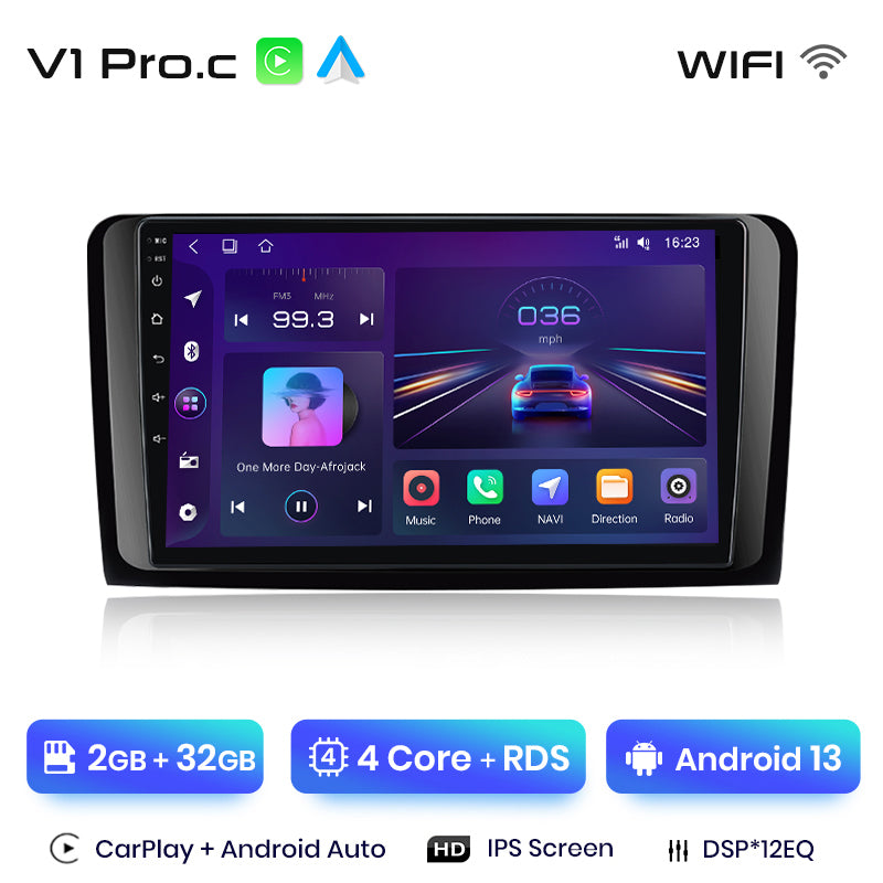 Junsun AI Voice 2 din Android Auto Radio dla Mercedes Benz M-Class W164 GL-Class X164 ML GL Carplay 4G Car Multimedia GPS 2din autoradio