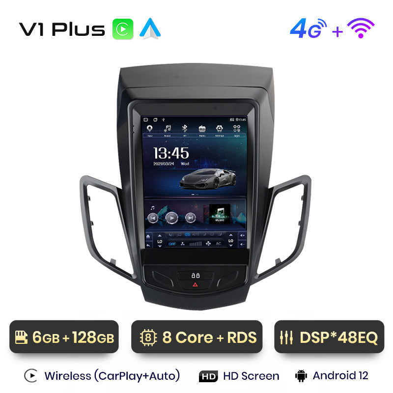 Junsun Bezprzewodowe CarPlay Radio Multimedialne Dla Forda Fiesta MK7 2009-2016 Android Auto GPS Autoradio Inteligentne Systemy Samochodowe