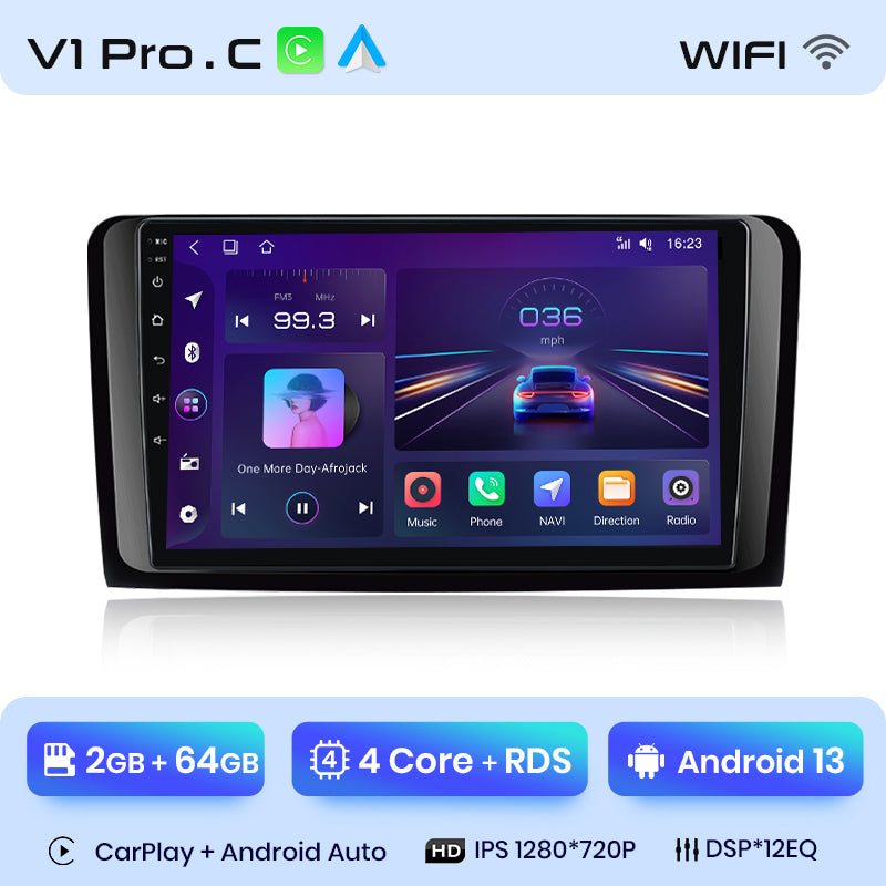 Junsun AI Voice 2 din Android Auto Radio For Mercedes Benz M-Class W164 GL-Class X164 ML GLCarplay 4G Car Multimedia GPS 2din autoradio