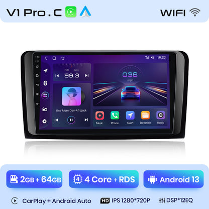 Junsun AI Voice 2 din Android Auto Radio dla Mercedes Benz M-Class W164 GL-Class X164 ML GL Carplay 4G Car Multimedia GPS 2din autoradio