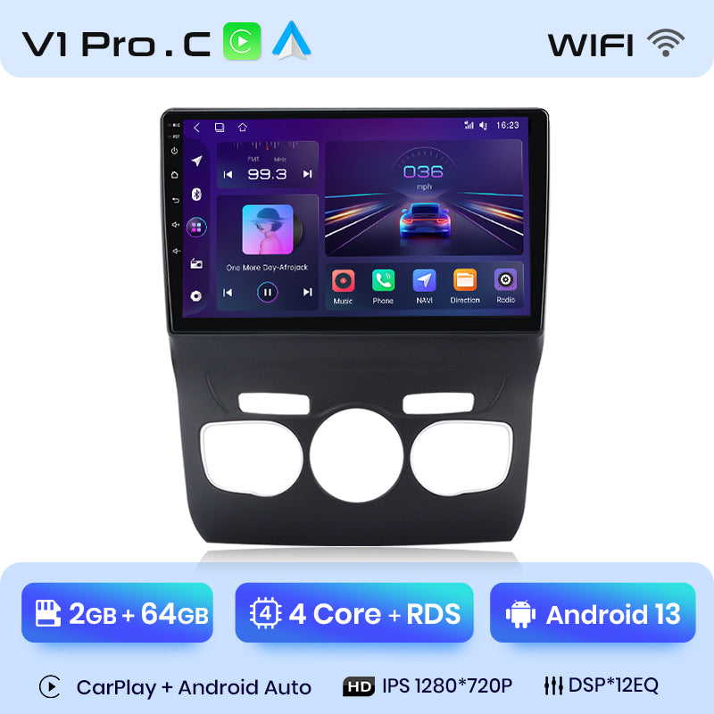 Junsun AI Voice 2 din Android Auto Radio dla Citroen C4 2 B7 2013 - 2016 Carplay 4G Car Multimedia GPS 2din autoradio