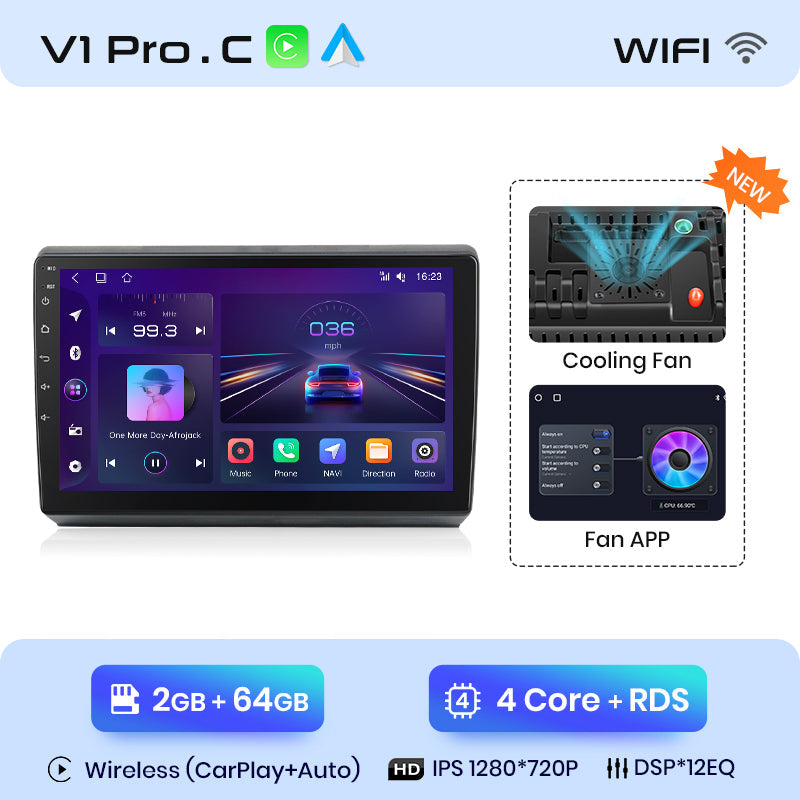 Junsun AI Voice 2 din Android Auto Radio dla VOLKSWAGEN CADDY 2005-2015 Carplay 4G Car Multimedia GPS 2din autoradio