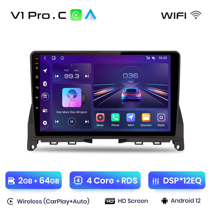 Junsun AI Voice 2 din Android Auto Radio dla Mercedes Benz C Class 3 W204 S204 2006 - 2011 Carplay 4G Car Multimedia GPS 2din autoradio