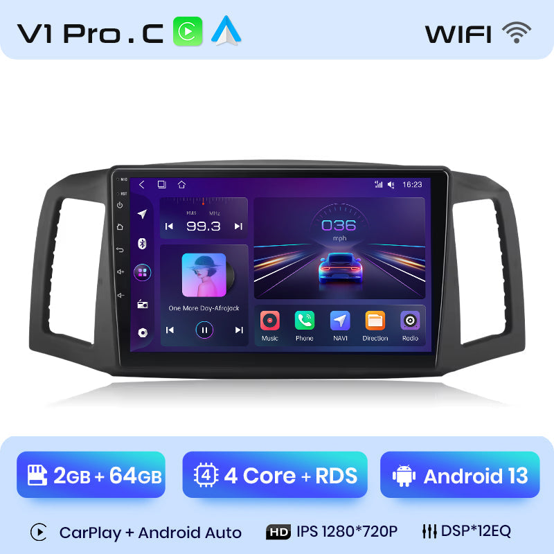 Junsun AI Voice 2 din Android Auto Radio dla JEEP Grand Cherokee 2004 2005 2006 2007 Carplay 4G Car Multimedia GPS 2din autoradio