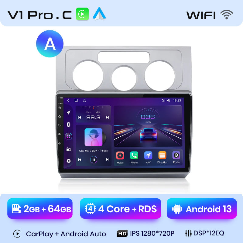 Junsun AI Voice 2 din Android Auto Radio dla Volkswagen Touran 1 2003 - 2010 Carplay 4G Car Multimedia GPS 2din autoradio