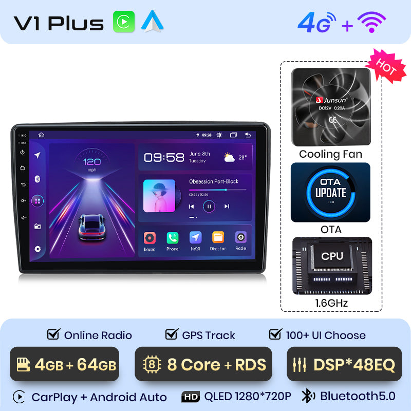 Junsun AI Voice 2 din Android Auto Radio For Citroen C5 2008 - 2017 Carplay 4G Car Multimedia GPS 2din autoradio