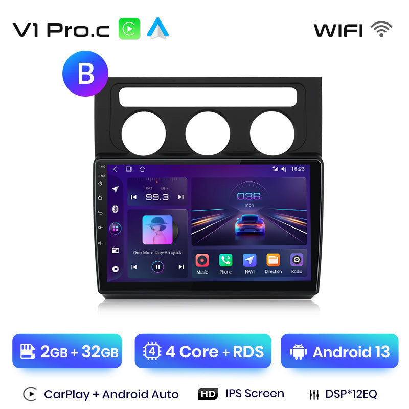 Junsun AI Voice 2 din Android Auto Radio dla Volkswagen Touran 1 2003 - 2010 Carplay 4G Car Multimedia GPS 2din autoradio