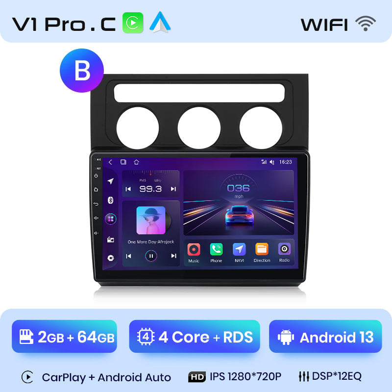 Junsun AI Voice 2 din Android Auto Radio dla Volkswagen Touran 1 2003 - 2010 Carplay 4G Car Multimedia GPS 2din autoradio