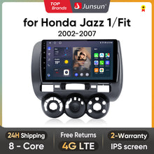 Junsun AI voice 4G LTE wireless CarPlay Android Auto Radio For Honda Fit Jazz City 2002 2003 2004-2007 Car Intelligent Systems Multimedia player Stereo RDS BT 2 din autoradio GPS Navi screen