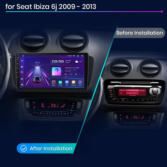Junsun AI voice 4G LTE wireless CarPlay Android Auto Radio For Seat Ibiza 6J 2009 2010 2011 2012 2013 Car Intelligent Systems Multimedia player Stereo RDS BT 2 din autoradio GPS Navi screen