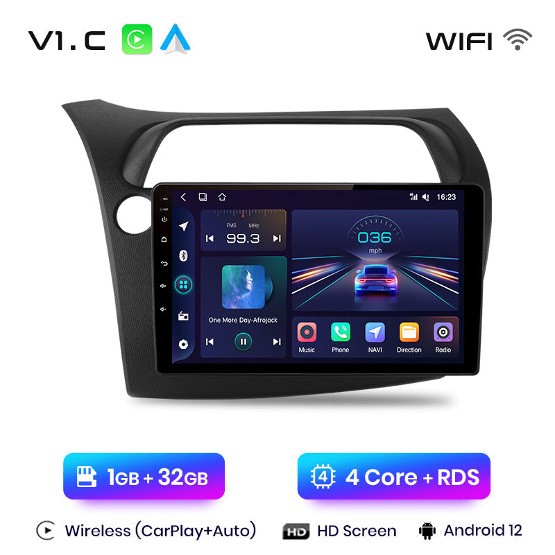 Junsun AI Voice 2 din Android Auto Radio dla Hondy Civic Hatchback 2005 2006-2011 Carplay 4G Car Multimedia GPS 2din autoradio