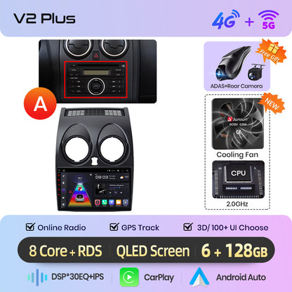 Junsun AI voice 4G LTE wireless CarPlay Android Auto Radio For Nissan Qashqai J10 2006 2007 2008-2013 Car Intelligent Systems Multimedia player Stereo RDS BT 2 din autoradio GPS Navi screen