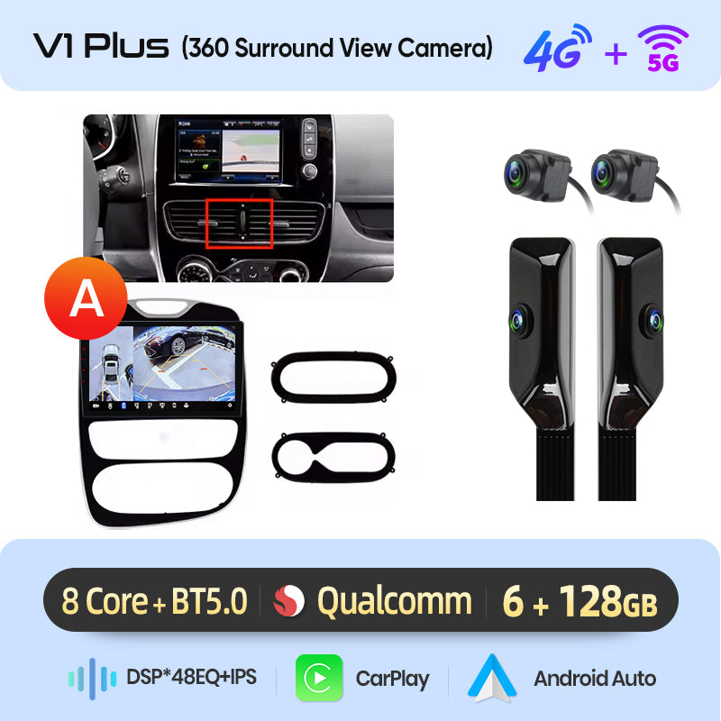Junsun AI voice 4G LTE bezprzewodowy CarPlay Android Auto Radio do Renault Clio 4 ZOE 2012-2019 Inteligentny system multimedialny Odtwarzacz stereo RDS BT 2 din autoradio GPS Navi ekran
